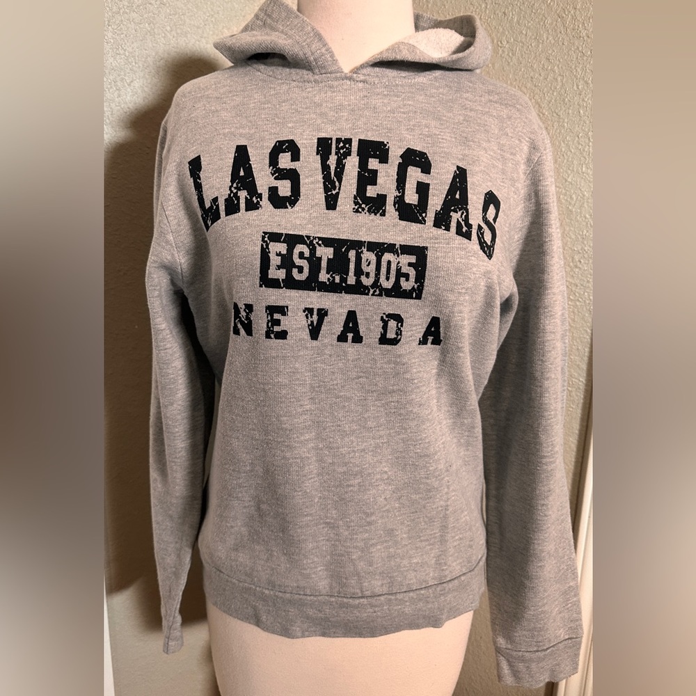 Lightweight Las Vegas EST 1905 Nevada Grey Long Sleeve Hoodie 17”Chest 21”Length